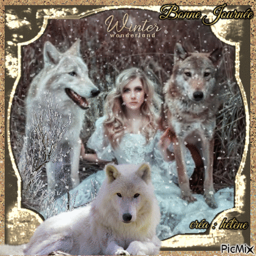 Femme et loups