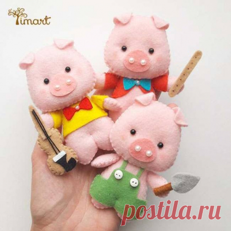 Свинья из фетра своими руками - большие выкройки 2019