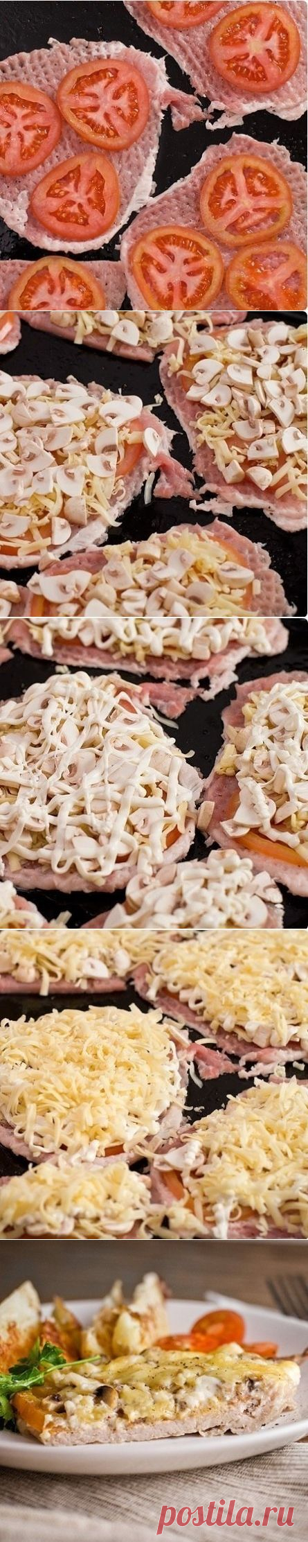 Как приготовить мясо по-купечески с грибами - рецепт, ингридиенты и фотографии