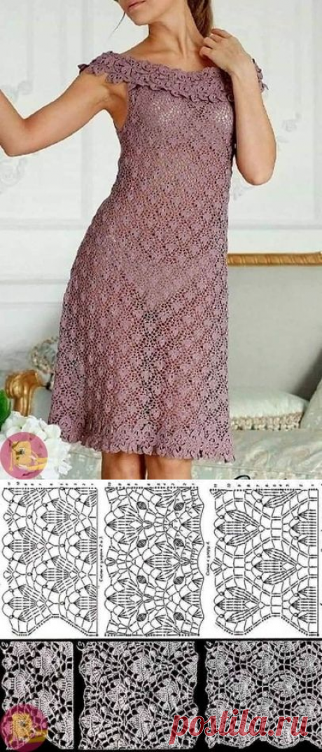 Красивый узор крючком для платья и не только — DIYIdeas