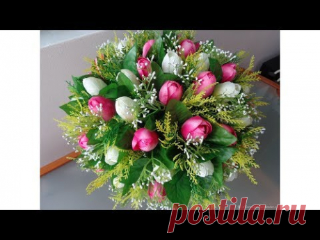 Интерьерные композиции из цветов от Марины Дроздовой - YouTube