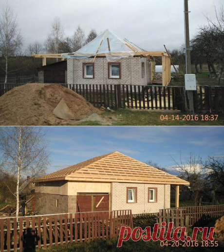 Переделка старой дачи с пристройкой мансарды