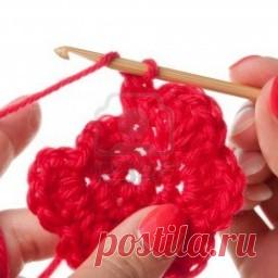 Красивый цветок крючком. МК | Вязаные крючком аксессуары