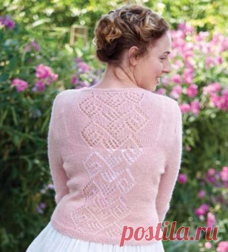 ажурный узор на спине спицами | Ажурные Узоры