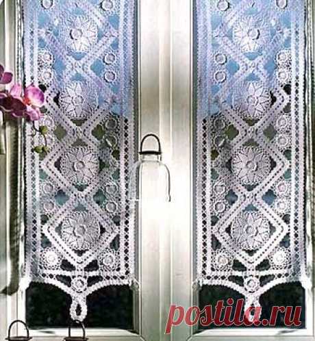 Вязаные занавески для кухни: примеры красивого дизайна - Учимся Делать Все Сами