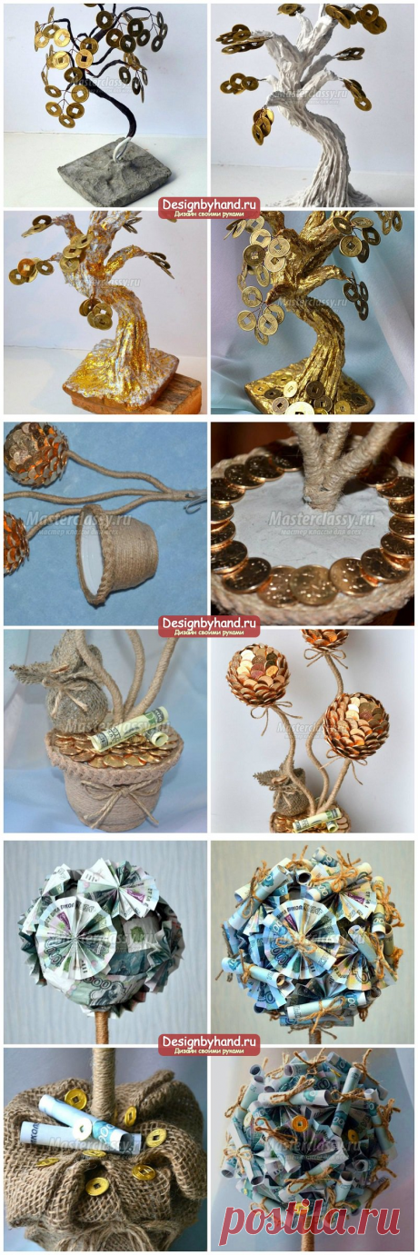 Денежное дерево своими руками. Подробные фото мастер-классы