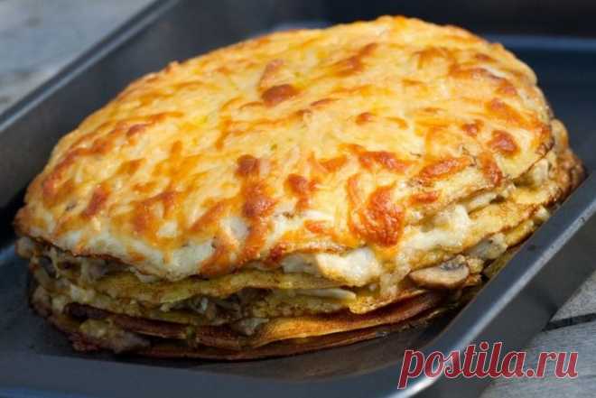 Волшебный мир кулинарии. Блинный пирог с шампиньонами - невероятно вкусно!!! - Волшебный мир кулинарии