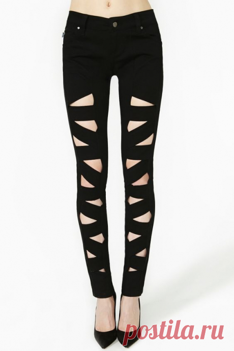 Lattice Leg Skinny Jeans | Clothes