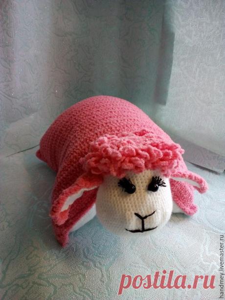 Вяжем подушку-игрушку Овечка