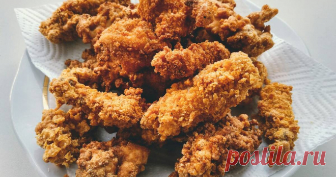 Хрустящее, вкусное и простое блюдо из курицы «Стрипсы» готовлю теперь только так: подруга работает в сети фаст-фуда и по секрету рассказала мне рецепт | sm.news
