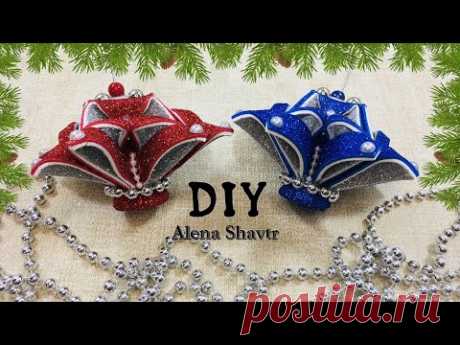 DIY Christmas decorations ideas 🎄 ИГРУШКИ из ФОАМИРАНА на ЕЛКУ 🎄 Christmas ornaments glitter foam