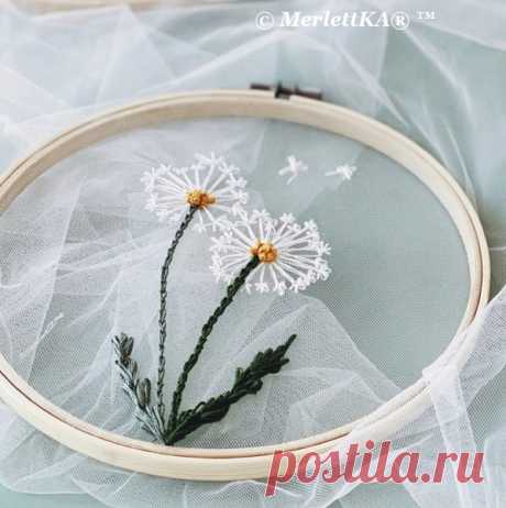Вышивка по сетке - TYLBRODERI /Шов ФРАНЦУЗСКИЙ УЗЕЛОК/