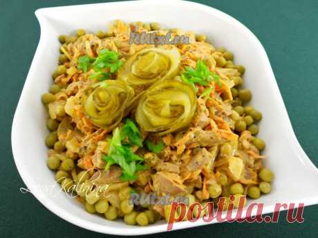 Салат &quot;Обжорка&quot; с печенью (рецепт с фото) | RUtxt.ru