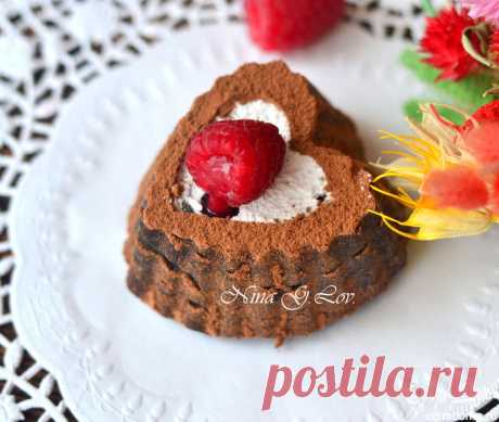 Трюффель-пирожное "Шоколадное сердце" (Truffle-cake "Chocolate heart") | Кулинарные рецепты от «Едим дома!»