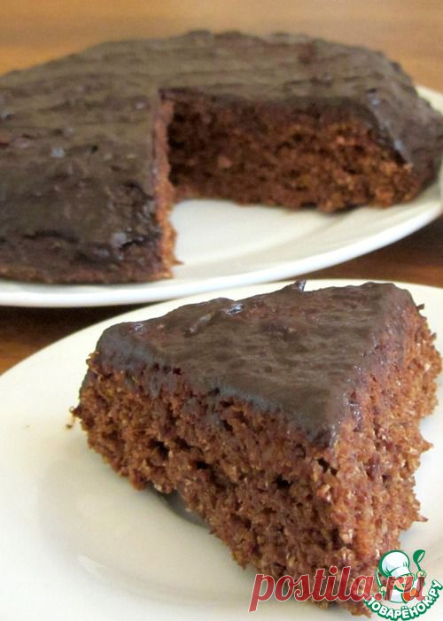 Великолепный шоколадный пирог из отрубей - кулинарный рецепт