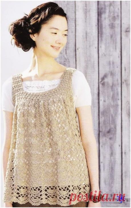 ТУНИКА ВЯЗАНАЯ КРЮЧКОМ..