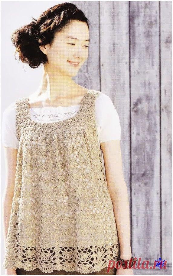 ТУНИКА ВЯЗАНАЯ КРЮЧКОМ..