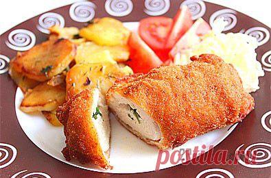 Домашние котлеты по-киевски - пошаговый фото рецепт приготовления