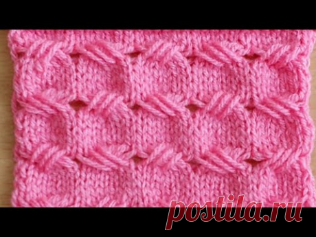 Красивый👍 ажурный узор спицами для джемпера, туники, кардигана.