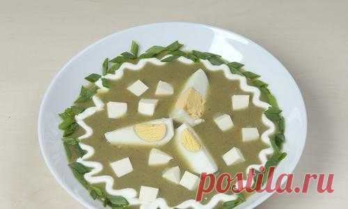 Щавелевые щи с яйцом и плавленым сыром. Рецепт