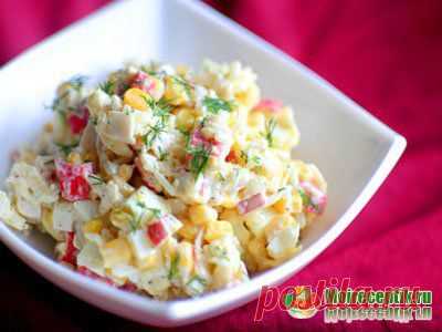 Салат с крабовыми палочками и свежей капусты - Простые рецепты Овкусе.ру