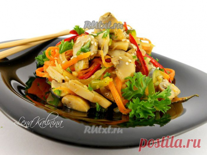 Маринованные шампиньоны по-корейски