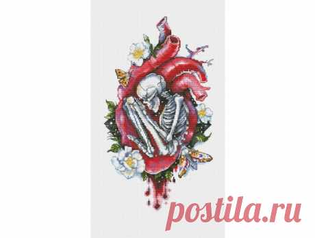 Pregnant Heart Cross Stitch Pattern, code AO-482 Alisa Okneas | Buy online on Mybobbin.com