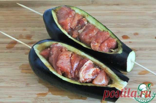 Шашлык в баклажане