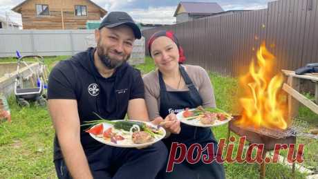 Самая ВКУСНАЯ ПЕЧЕНЬ на костре. У Гали РОДИЛИСЬ ДВЕ ДЕВОЧКИ. | Галина Кухня | Дзен
