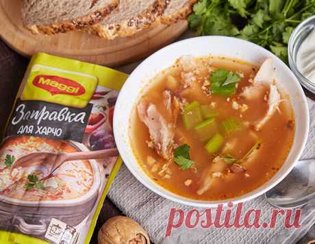 Харчо с копченой курицей с дымком - пошагово с фото от Maggi.ru