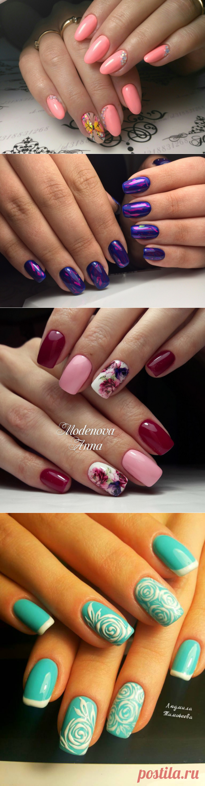 Розовые гель лак дизайн 2017-2018 новинки