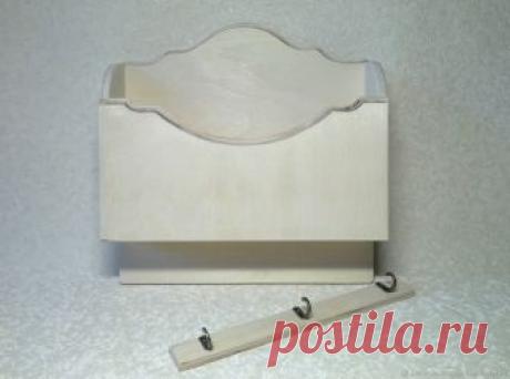 Ключница Заготовка – купить в интернет-магазине на Ярмарке Мастеров с доставкой Ключница Заготовка - купить или заказать в интернет-магазине на Ярмарке Мастеров | Заготовка для декупажа "Ключница с карманом "…