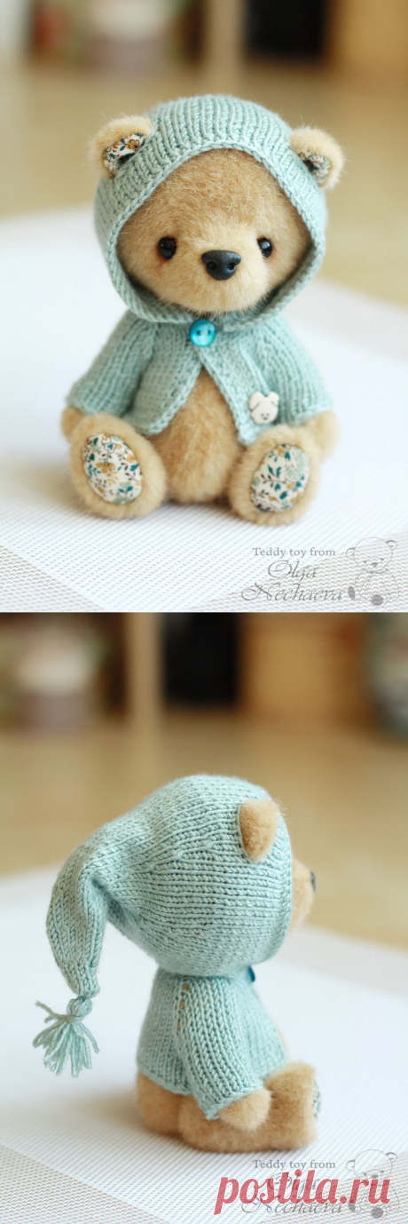 Мастер-класс по вязанию кофточки с капюшоном для мишки - Ярмарка Мастеров - ручная работа, handmade