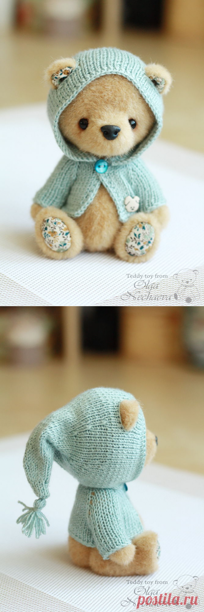 Мастер-класс по вязанию кофточки с капюшоном для мишки - Ярмарка Мастеров - ручная работа, handmade