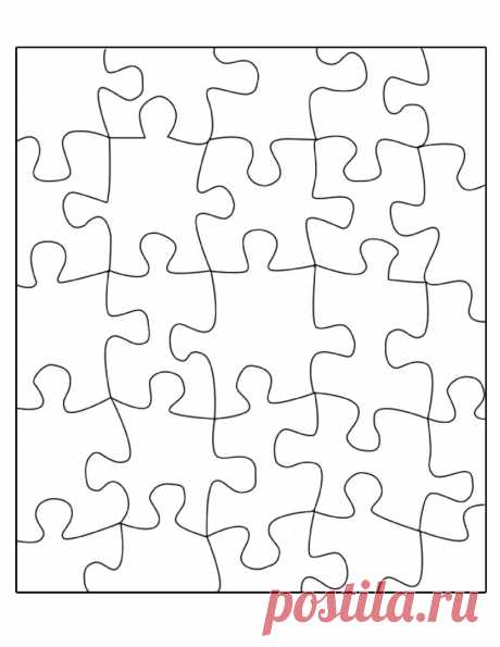 Шаблон пазла | Мастер классы | рукоделие, декор, полимерная глина, плетение, вышивание