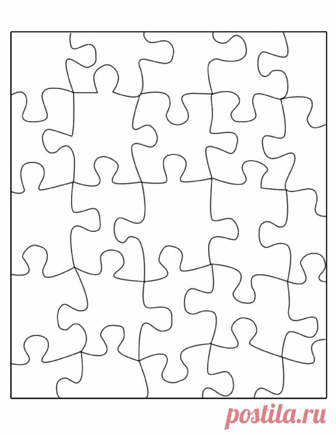 Шаблон пазла | Мастер классы | рукоделие, декор, полимерная глина, плетение, вышивание