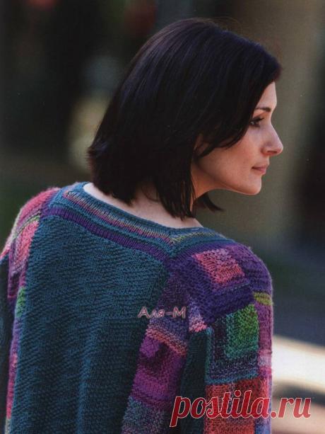 Вязание в стиле пэчворк, спицы