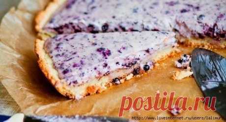Черничный пирог с творогом.