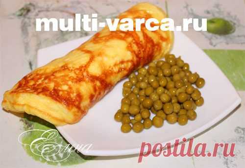 Пышный омлет с сыром в мультиварке
