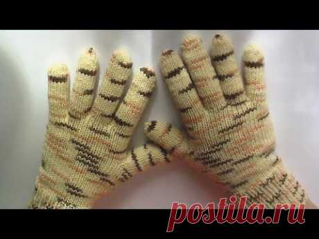 Перчатки. Вязание на спицах. How to Knit Gloves spokes