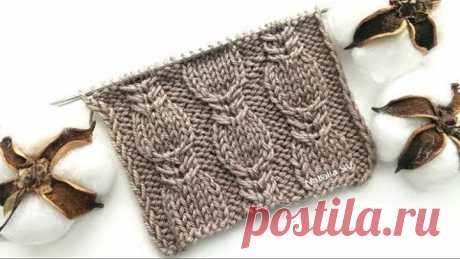 Узор спицами. Очень красивые косы для шапок, шарфов, джемперов, детских изделий.