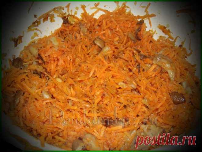 Салат из морковки с грибами