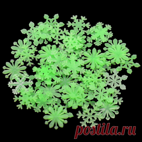 Наклейки Снежинки светящиеся в темноте