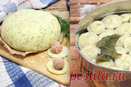 Приготовьте необычное тесто на кефире и с укропом. Оно лучше и на вкус, и на вид — такие себе оригинальные пельмешки, сразу и не поймешь, почему…