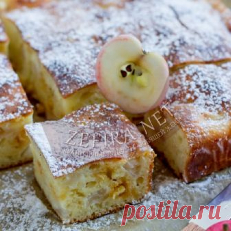 Творожная шарлотка с яблоками — Кулинарные рецепты любящей жены