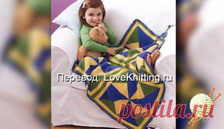 Разноцветный плед  | Loveknitting.ru