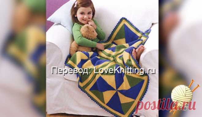 Разноцветный плед  | Loveknitting.ru