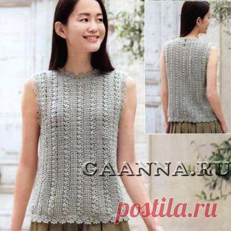 Топ с воротником-стойкой