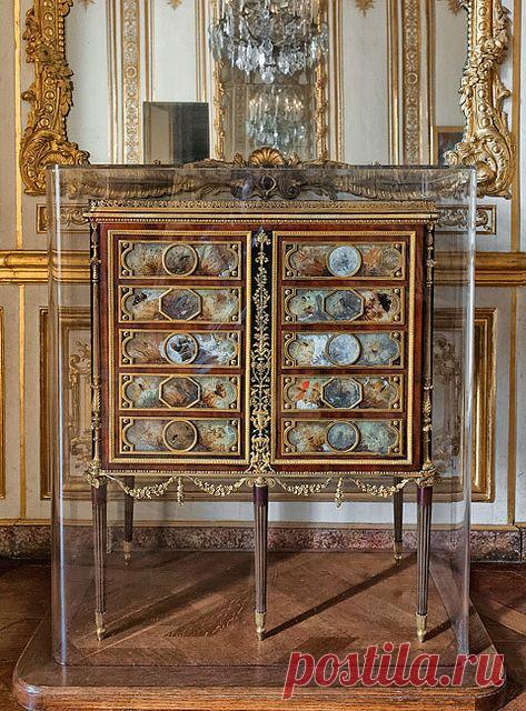 Médailler de Louis XVI - Oak, mahogany, ebony, wax wings of butterflies, plants, feathers and gilded bronze   |   Pinterest