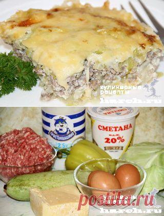Кабачковая запеканка с мясным фаршем и капустой по-флотски.